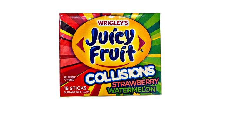 Wrigley's Juicy Fruit Collisions Strawberry Watermelon Gum