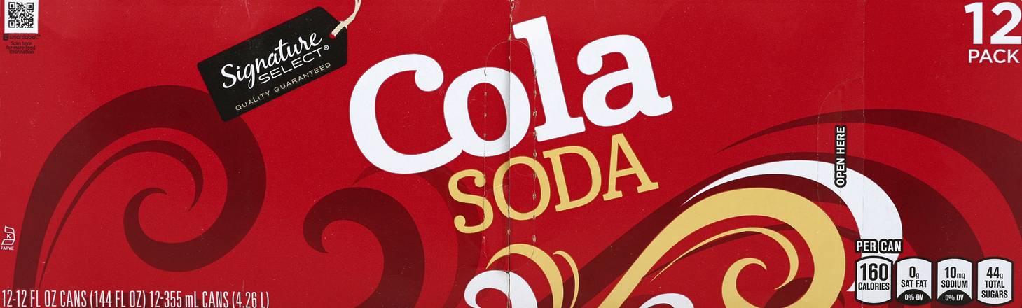 Signature Select Cola Soda (12 x 12 fl oz)