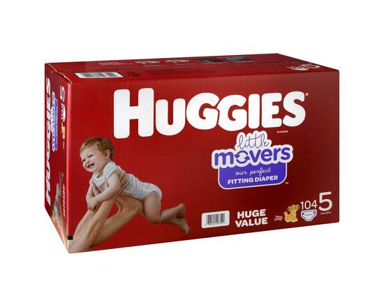 Huggies · Size 5 Disney Baby Little Movers Fitting Diapers (104 diapers)