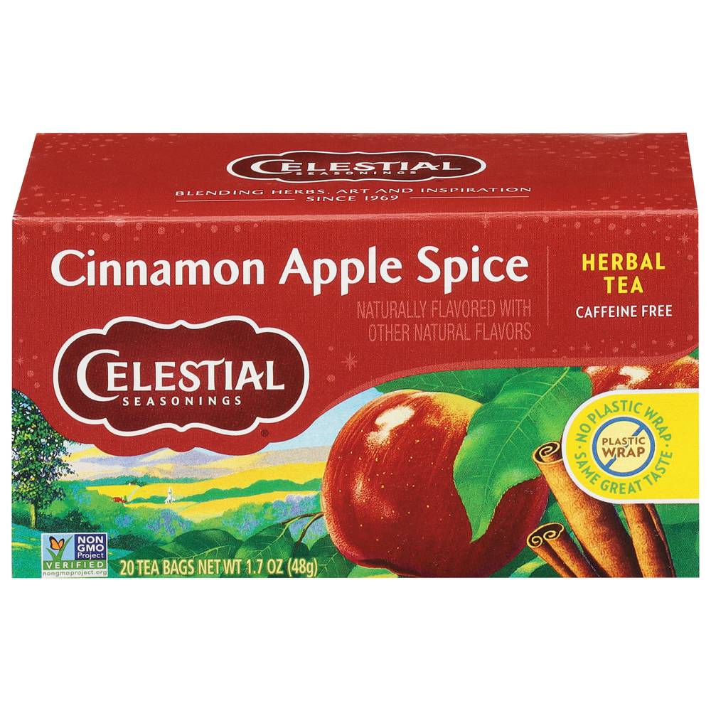 Celestial Seasonings Herbal Tea Bags, Cinnamon-Apple Spice (1.7 oz, 20 ct)