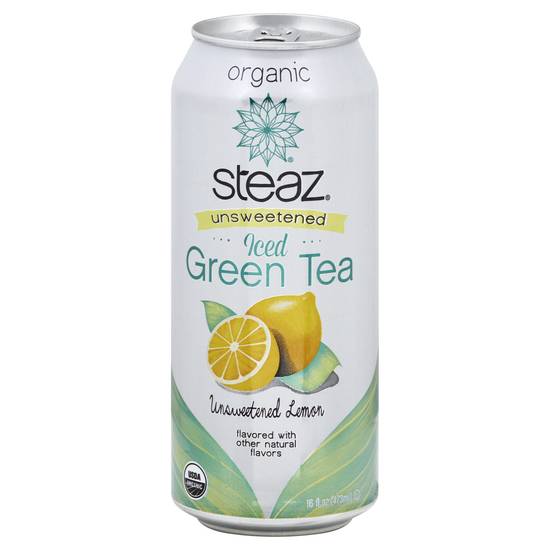 Steaz Unsweetened Lemon Iced Green Tea (16 fl oz)