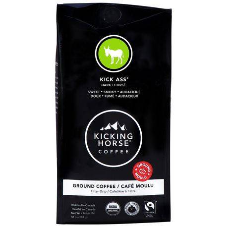 Kicking Horse Coffee Kick Ass Organic Dark Roast Ground Coffee (284 g)
