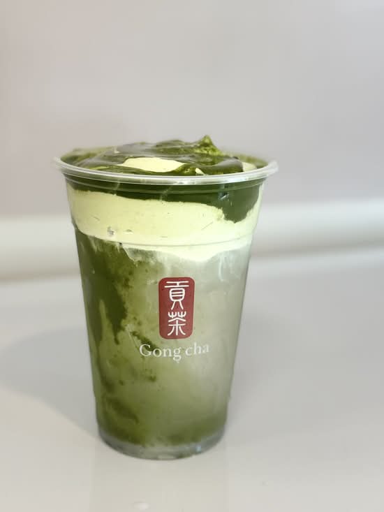 Matcha Coconut Drink with Matcha Milk Foam