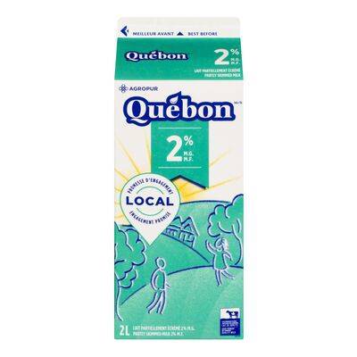 Québon · Lait partiellement écrémé 2% - Partly skimmed 2% milk (2 L)