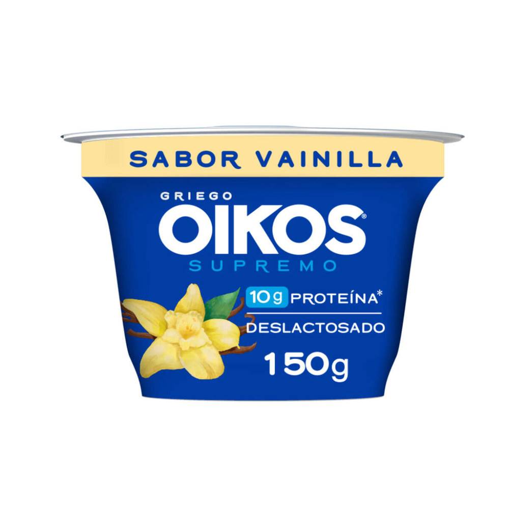 Oikos · Yogurt batido griego deslactosado, vainilla (150 g)