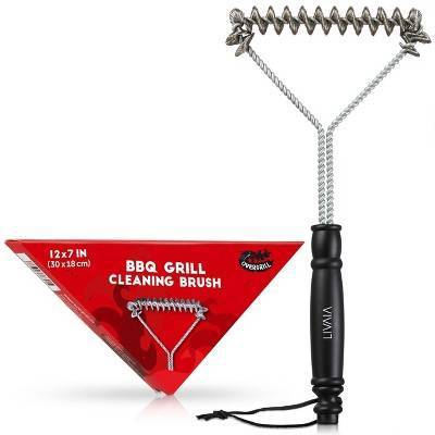 OVERGRILL Stainless Steel Grill Brush for Outdoor Grill Wire Brush for Grill Cleaning