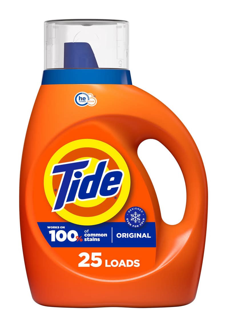 Tide Liquid Laundry Detergent Original Scent 25 Loads 32 Fl Oz Boosted Clean Even In Cold Water Laundry Soap Concentrated Liquid Detergent