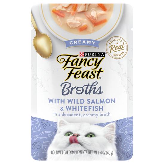 Fancy Feast Broths Gourmet Creamy Wild Salmon & Whitefish