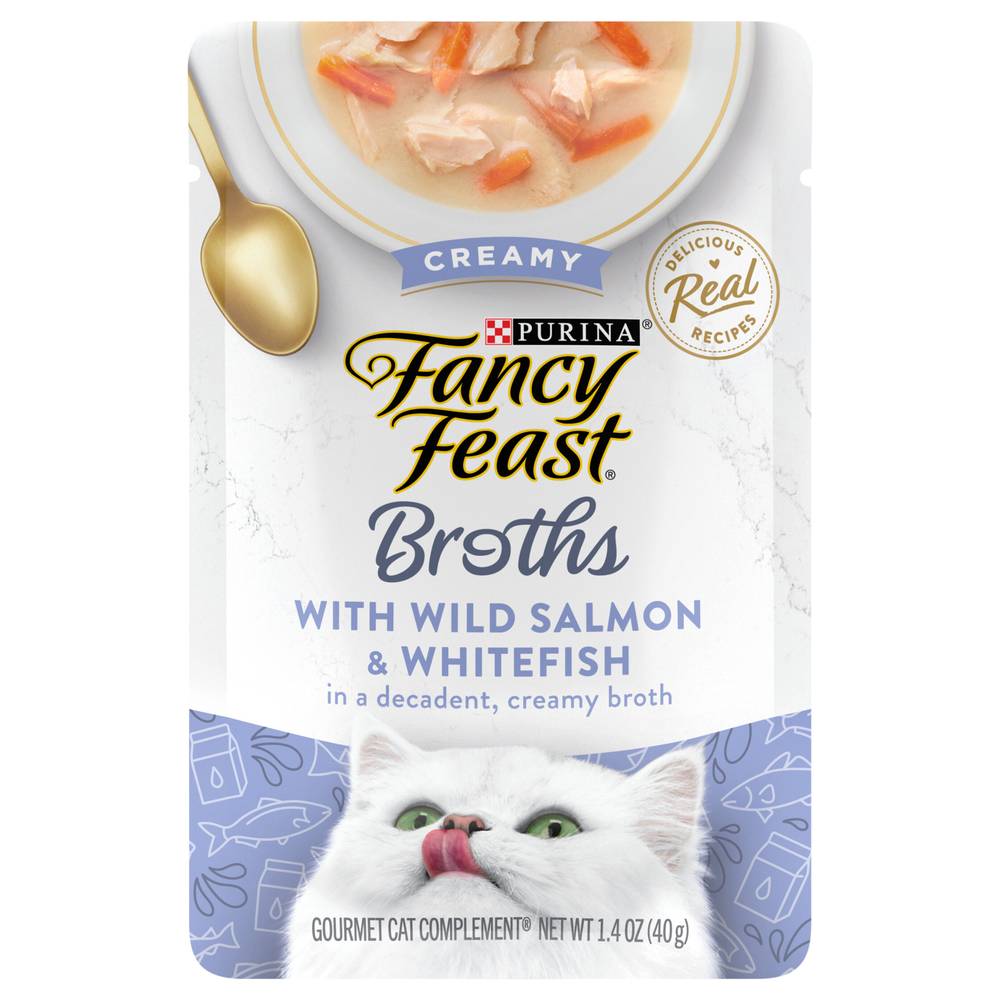 Fancy Feast Broths Gourmet Creamy Wild Salmon & Whitefish (1.4 oz)