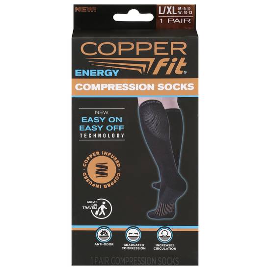 Copper Fit L/Xl Compression Socks
