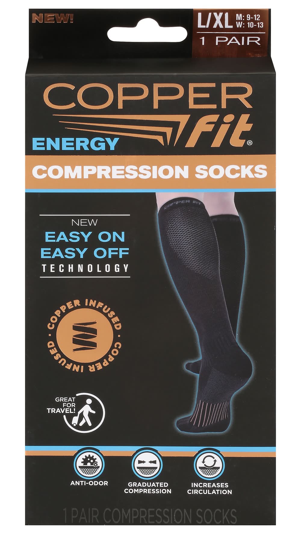 Copper Fit L/Xl Compression Socks