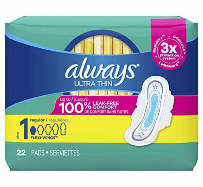 Always Ultra Thin Daytime Pads Wings Size 1 22-Count