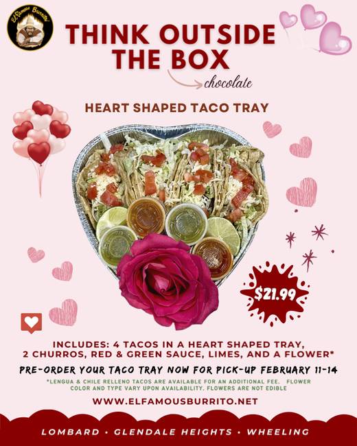 Heart Shaped Taco Tray - Normal