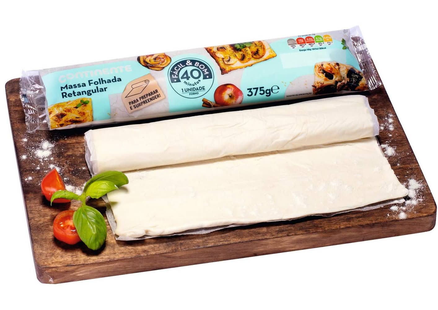 Massa Folhada Retangular Continente (emb. 375 gr)