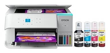 Epson EcoTank ET-2980 Wireless All-in-One Color Supertank Printer, White (C11CL41202)