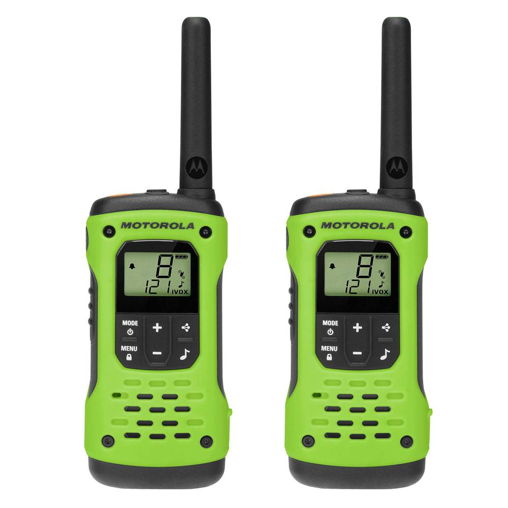 Motorola Solutions T600 35 Miles Waterproof Two-way Radio Green, 2-pack