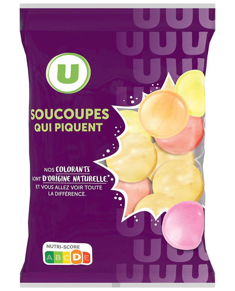 Les Produits U - Confiserie soucoupes acidulées en poudre