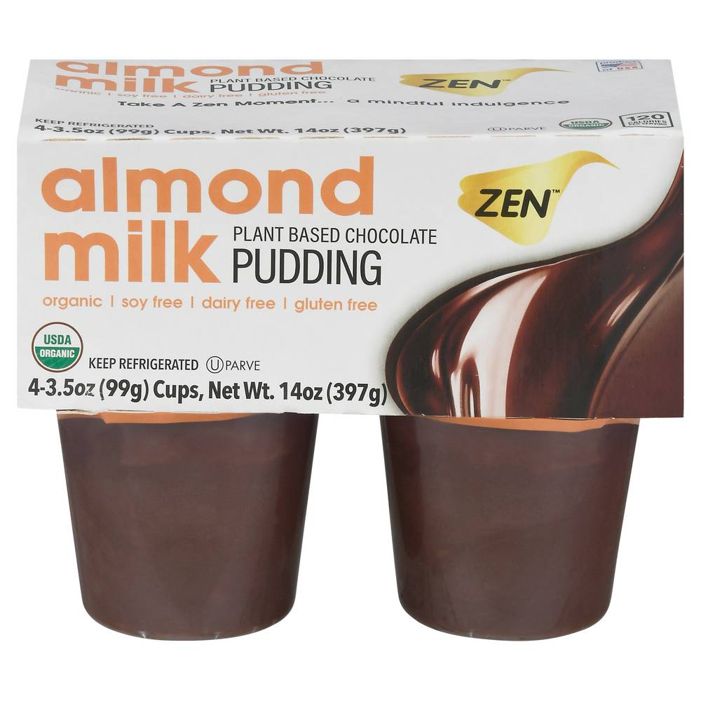 Zen Organic Plant Based Chocolate Almond Milk Pudding