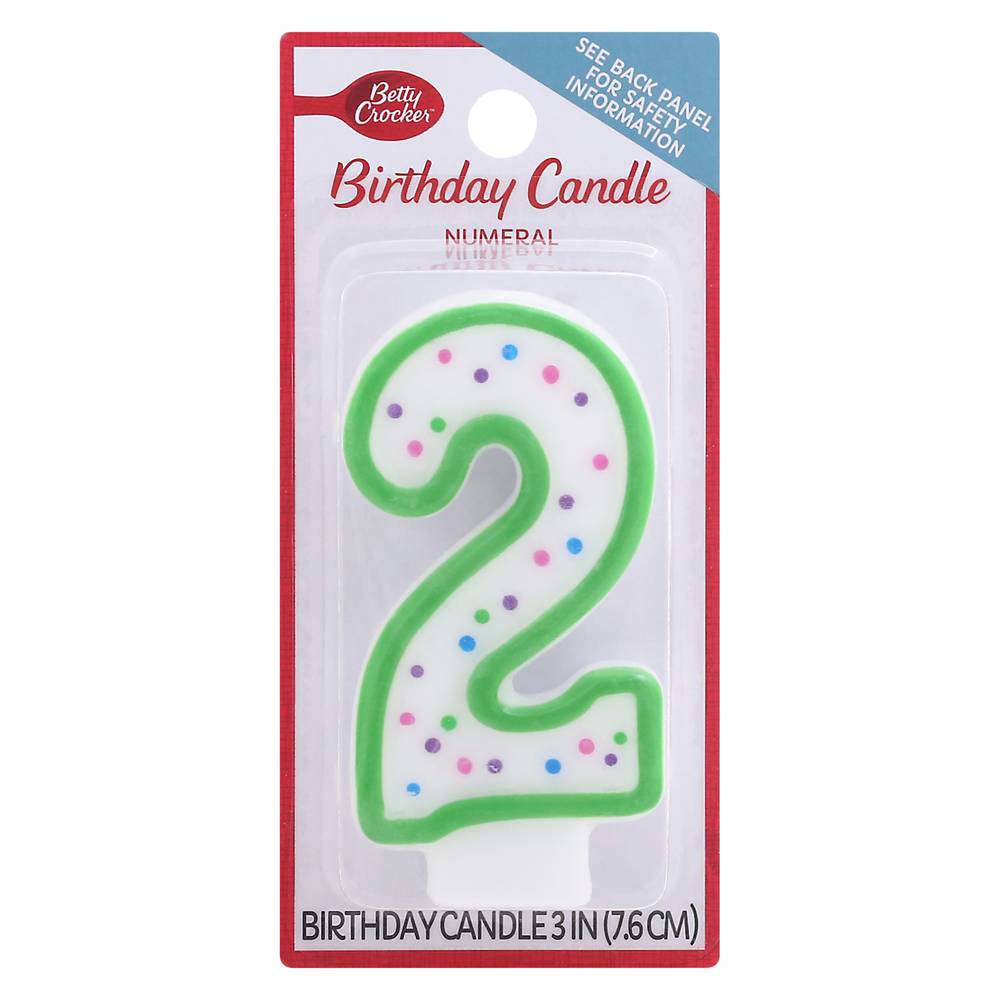 Betty Crocker Numeral 2 Birthday Candle