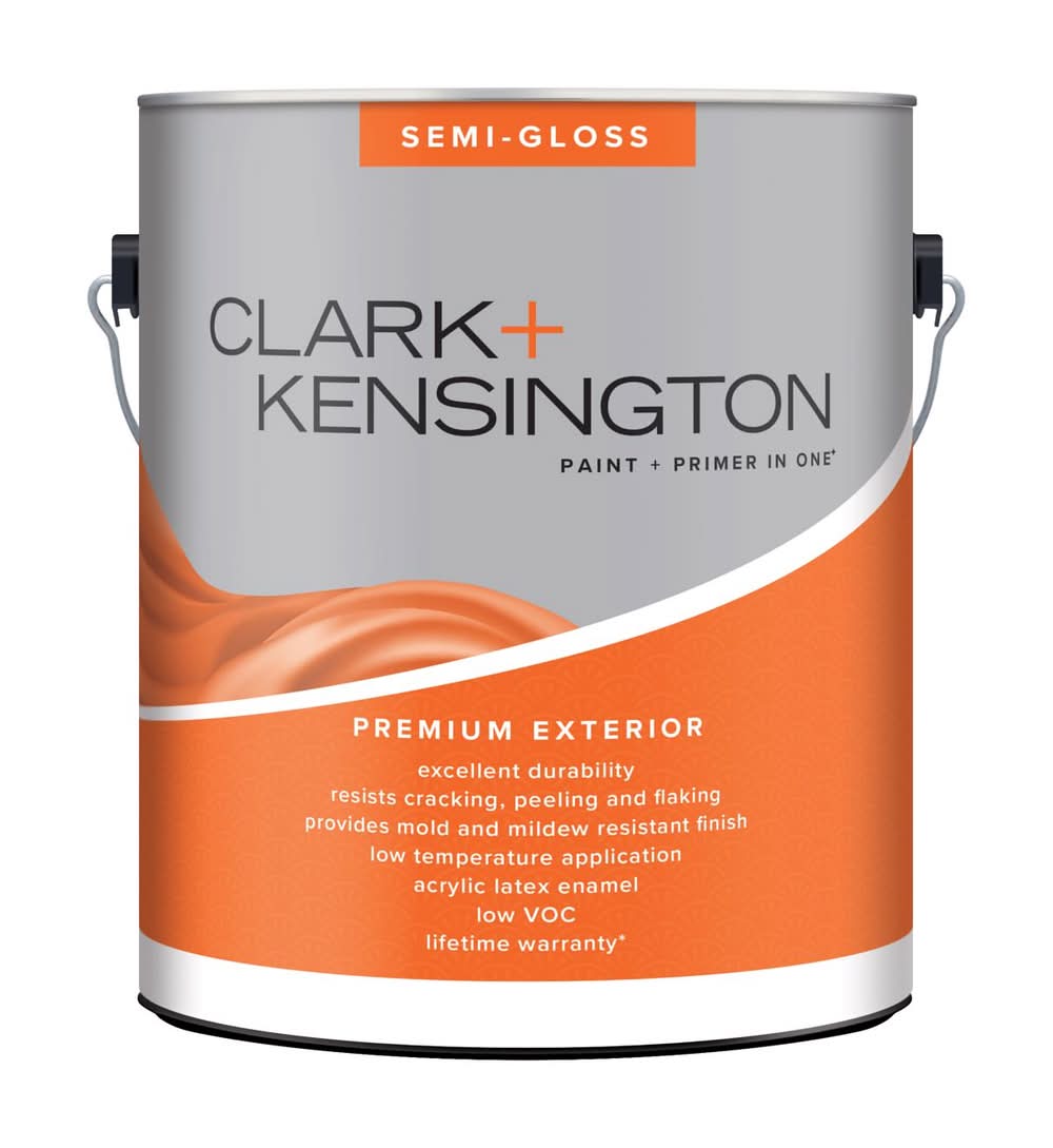 Clark+Kensington Semi-Gloss Black House & Trim Paint & Primer Exterior 1 Gal