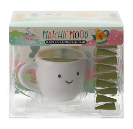 Matcha Mood™ Cone Incense Burner 11-Pack Kit Matcha Cup
