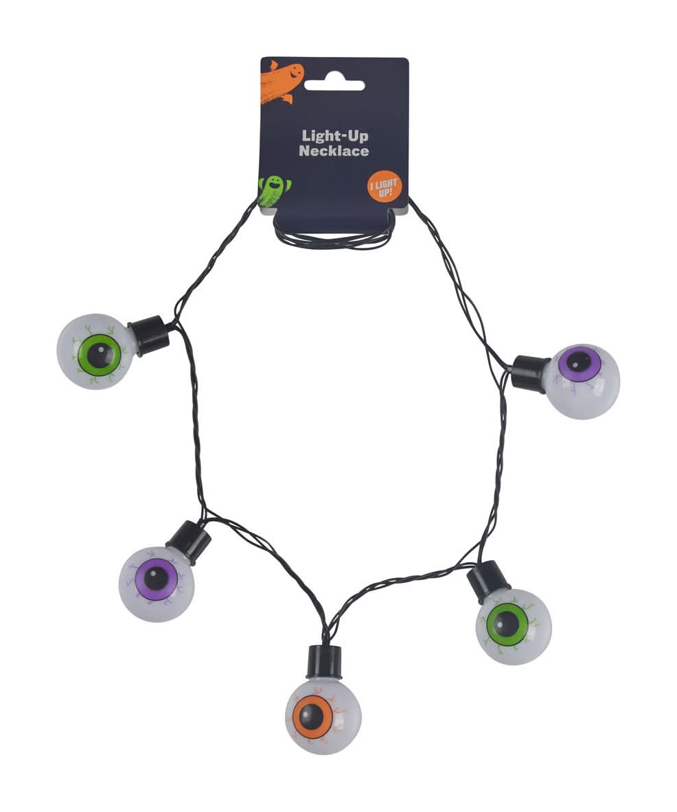 Halloween Pumpkin Light-Up Necklace