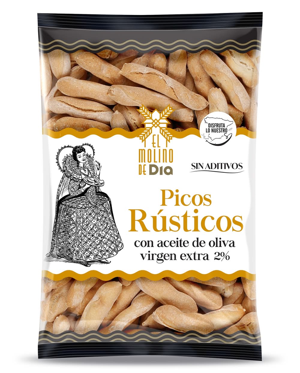Picos Rústicos Con Aceite De Oliva El Molino De Dia Bolsa 130 G