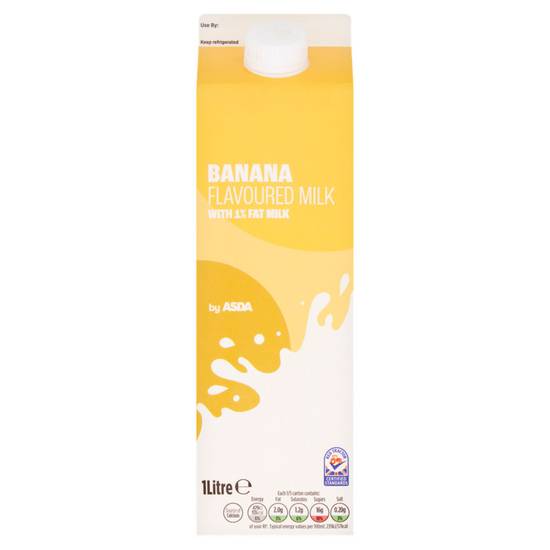 Asda Banana Flavoured Milk 1 Litre
