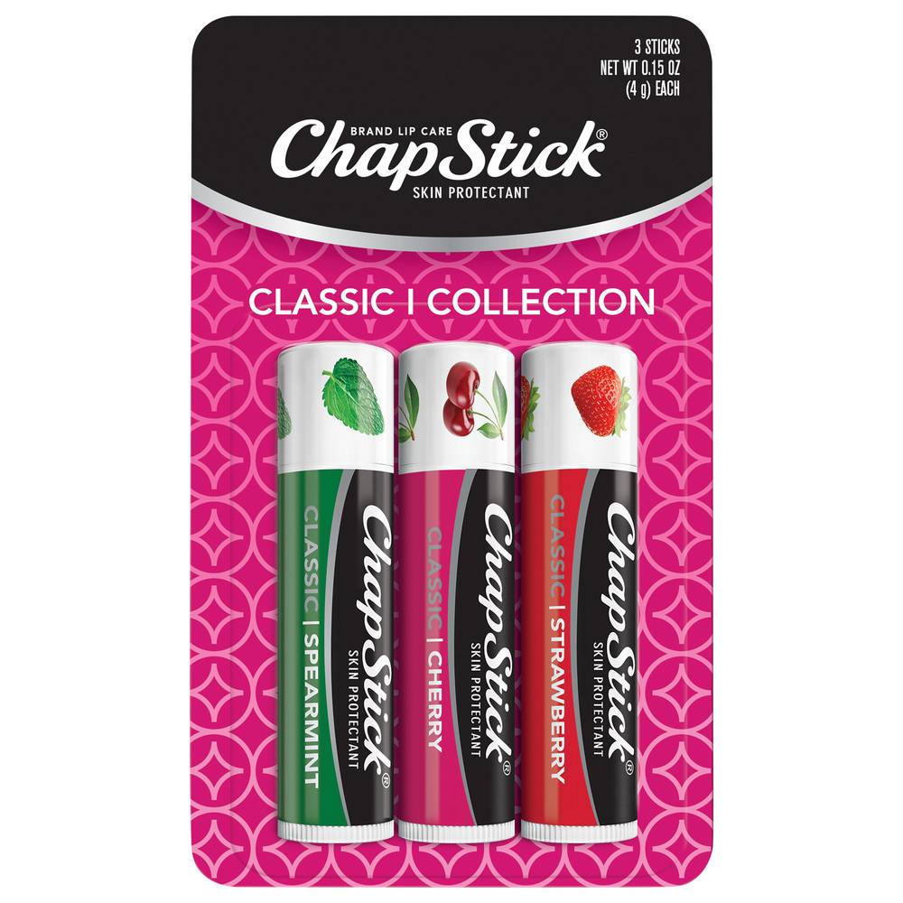 Chapstick Classic Collection Lip Moisturizer (3 ct)