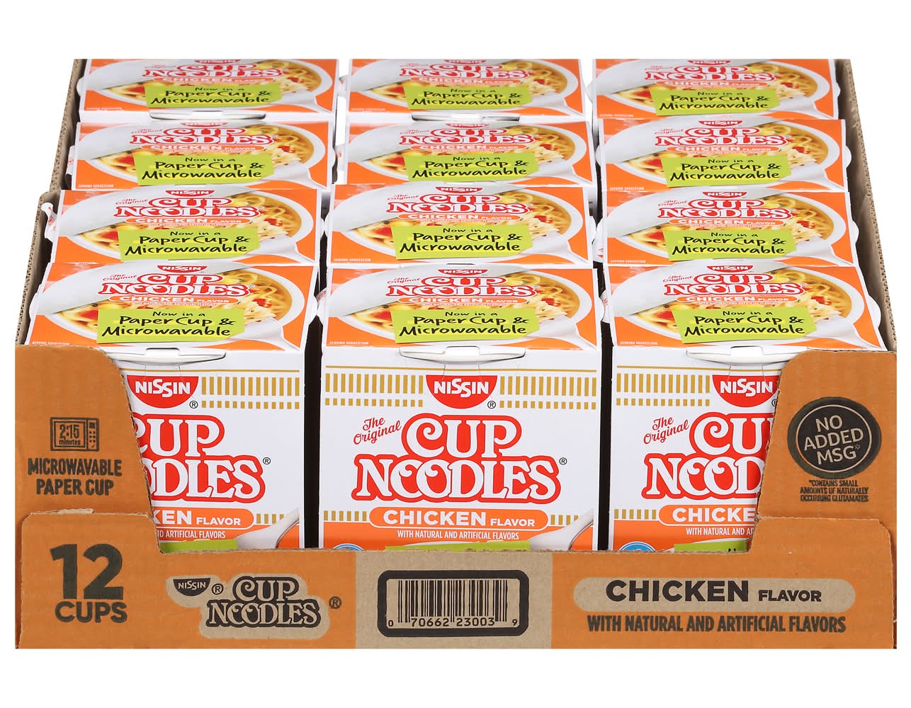 Nissin The Original Ramen Soup Cup Noodles, Chicken (12 x 2.25 oz)