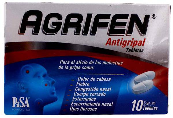 Pisa · Agrifen paracetamol cafeína tabletas 500 mg/50 mg (10 un) (10 un)