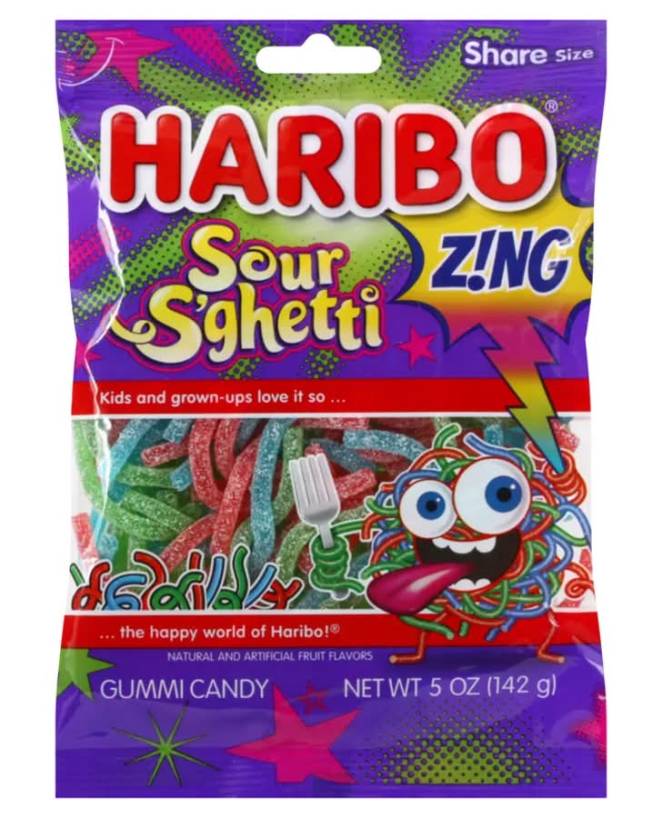 Haribo Sour S'Ghetti Gummi Candy