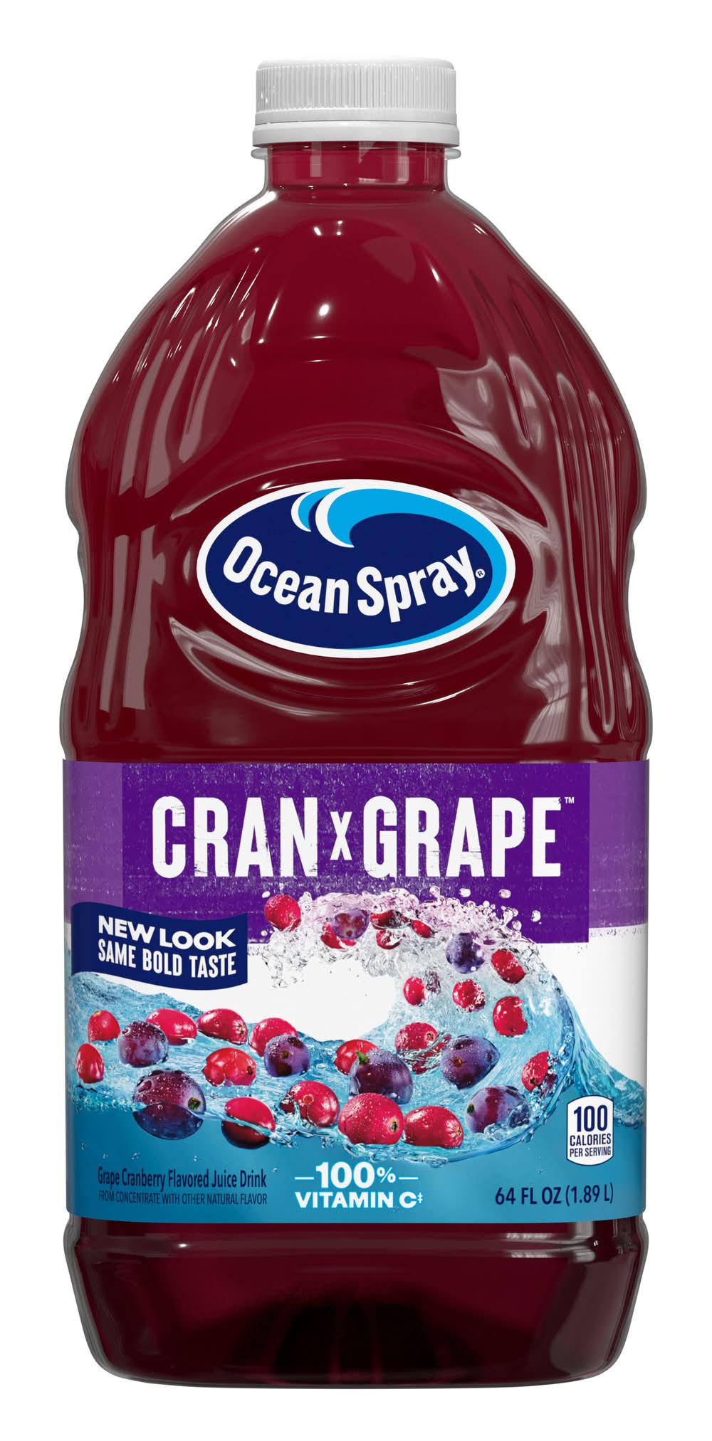 Ocean Spray 100% Vitamin C Juice, Cranberry-Grape (64 fl oz)