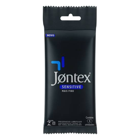 Jontex preservativo lubrificado sensitive (6 preservativos)
