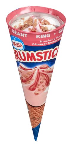 Nestlé cornets gâteau au fromage aux fraises drumstick (180ml) - drumstick strawberry cheescake (1 unit)
