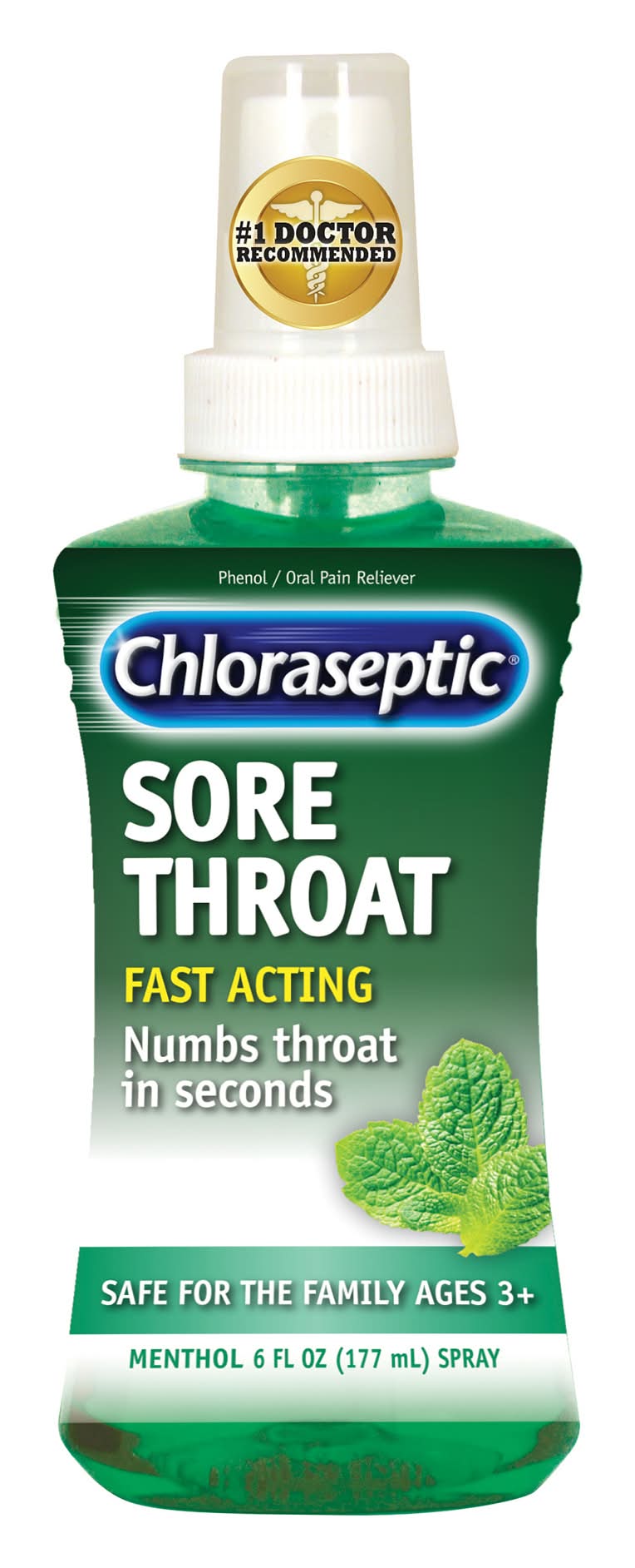 Chloraseptic Oral Anesthetic Sore Throat Spray, Menthol (6 fl oz)