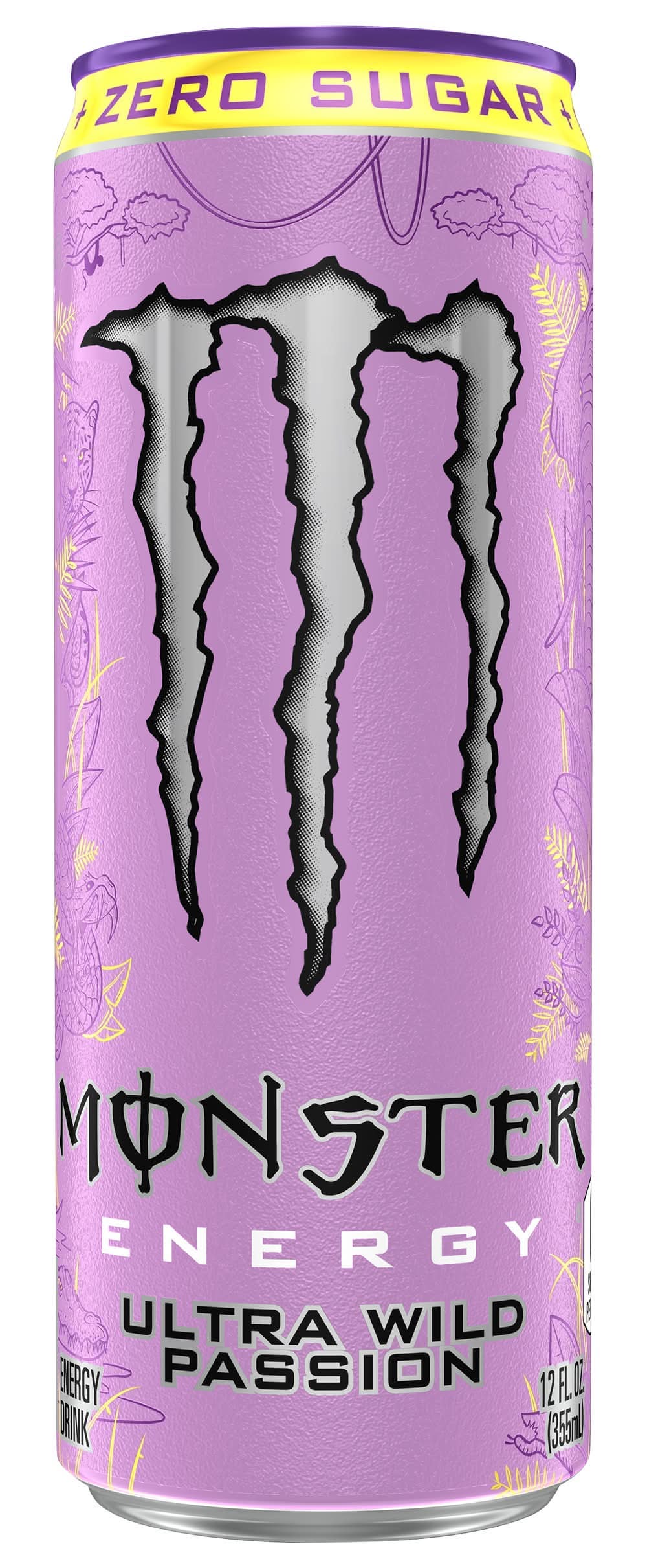 Monster Energy Zero Sugar Energy Drink, Ultra Wild Passion (12 fl oz)