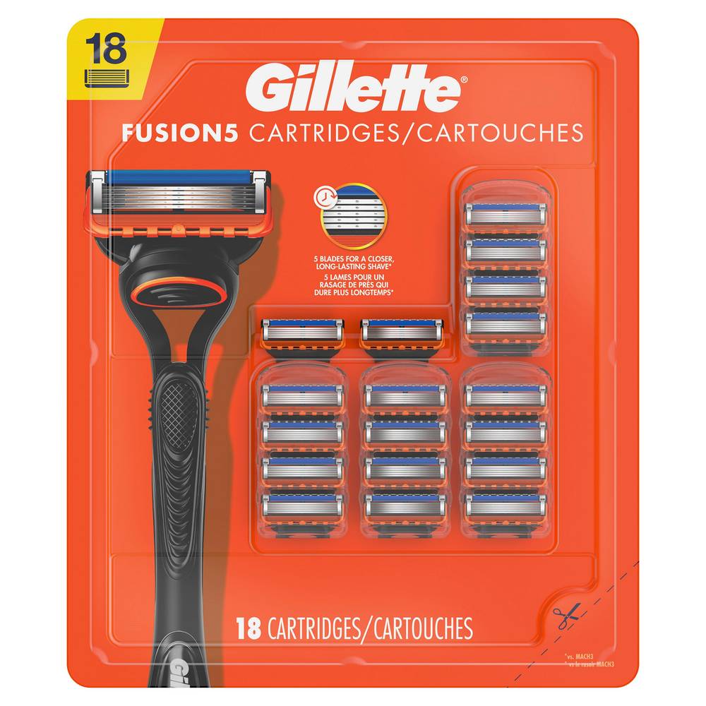 Gillette Fusion5 Men'S Razor Blade Refills, 18 Refills