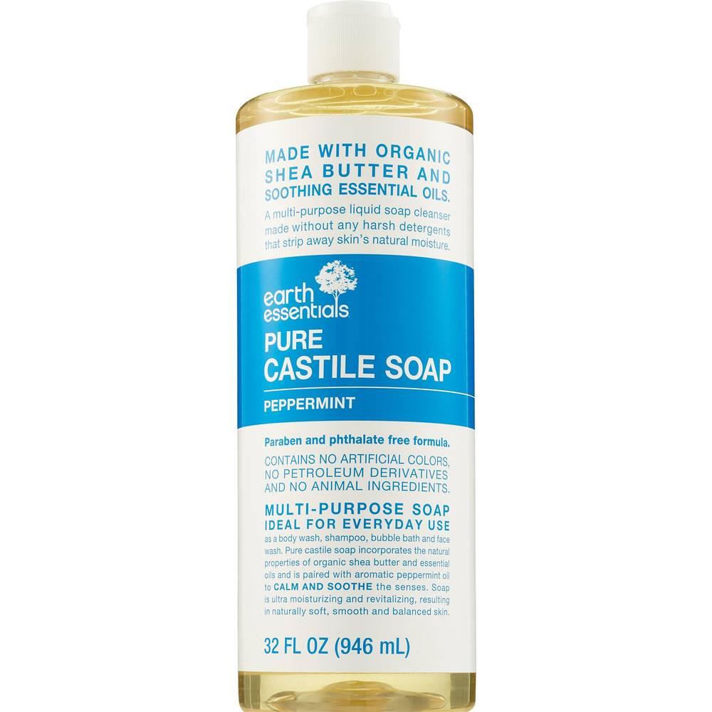 Pure Castile Soap With Peppermint, 32 Oz