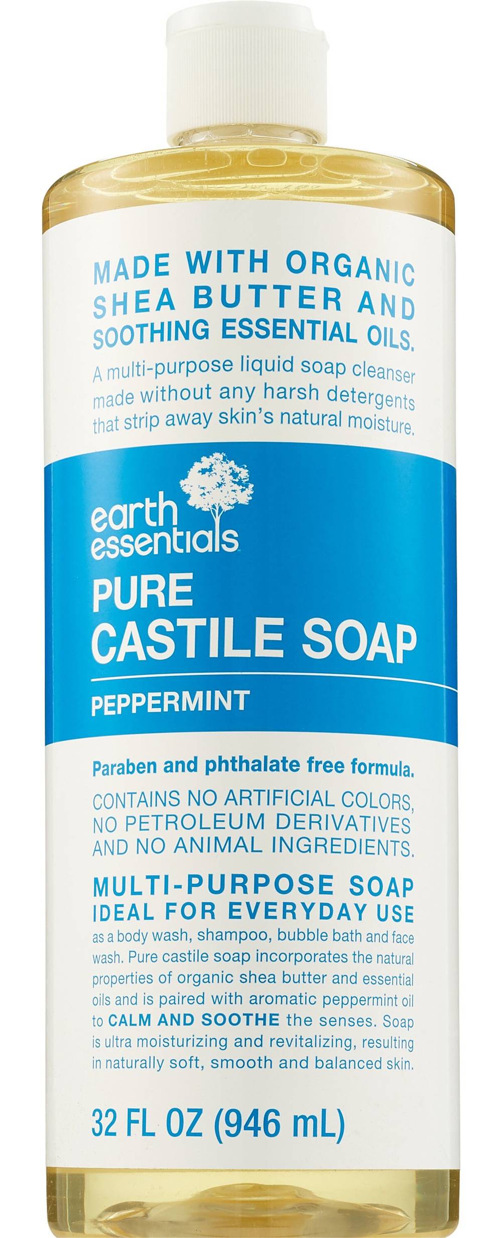 Earth Essentials Pure Castile Soap (Peppermint)