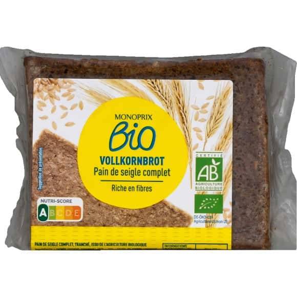 Monoprix Bio Pain De Seigle Complet Bio Vollkornbrot Le Pain De 500 G