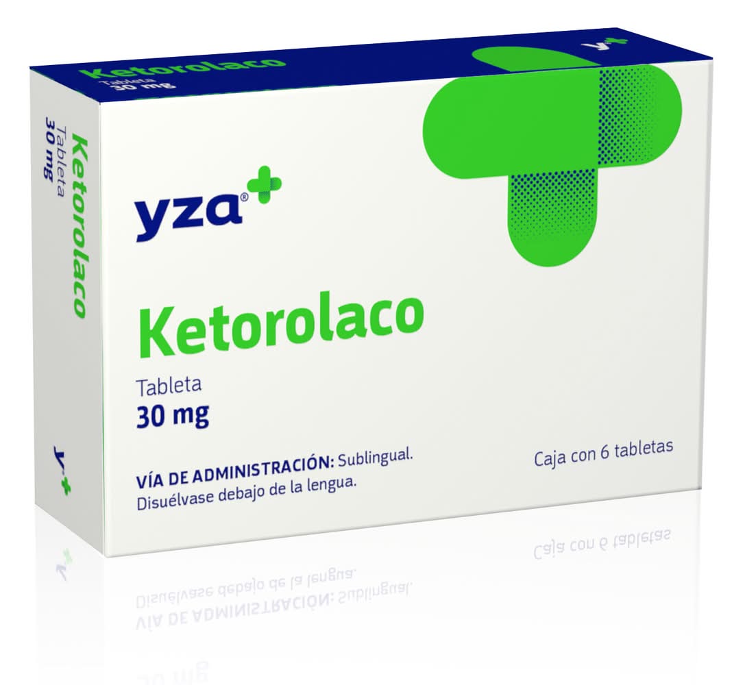 Yza · Ketorolaco sublingual 30 mg (6 un)