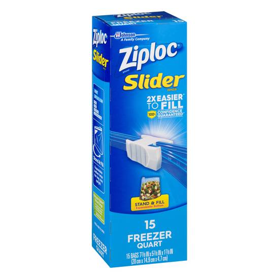 Ziploc Slider Quart Storage Bags (15 ct)