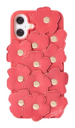 iPhone 16 Plus® Leather Phone Case Red