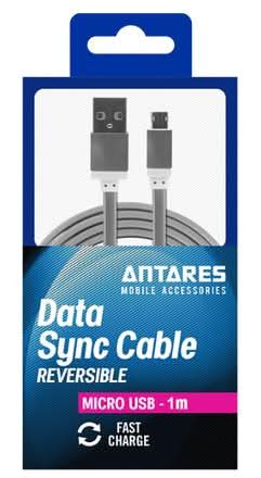 Antares Data Cable-MicroUSB 1m Reversible