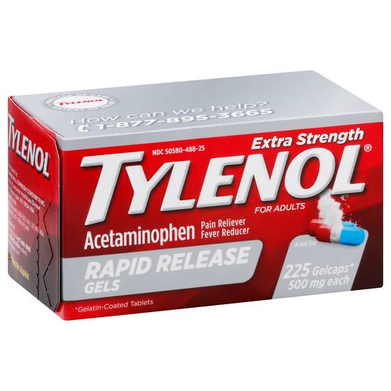 Tylenol Acetaminophen Extra Strength Gelcaps For Adults