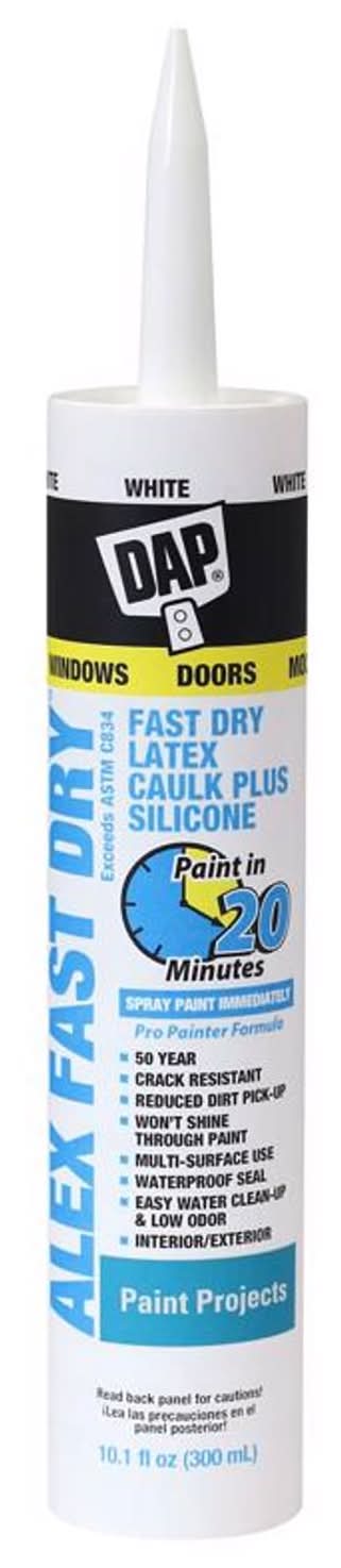 Dap Alex Fast Dry White Acrylic Latex Caulk 10.1 Oz