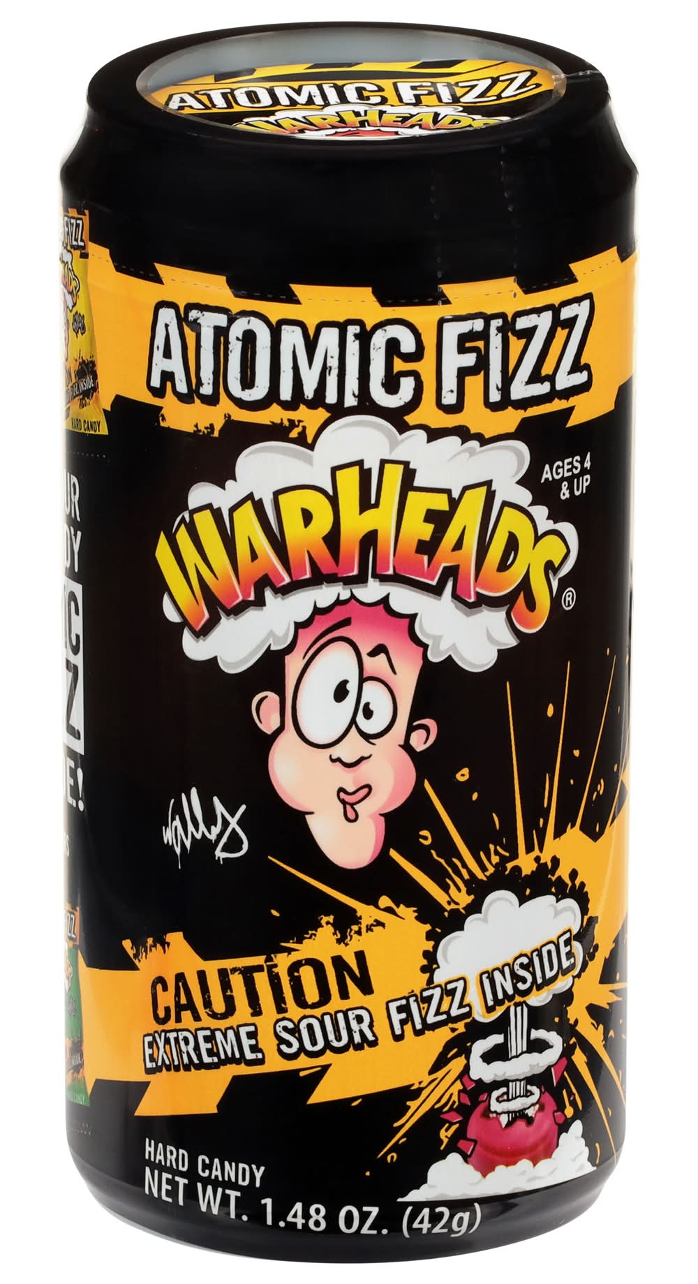 Warheads Atomic Fizz Canister Sour Hard Candy, Assorted (1.48 oz)
