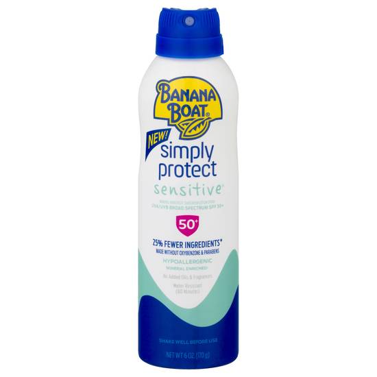 Banana Boat Simply Protect Senstive Skin Spf 50+ Sunscreen (6 oz)