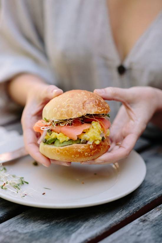 Smoked Salmon, Avocado, & Egg Sandwich